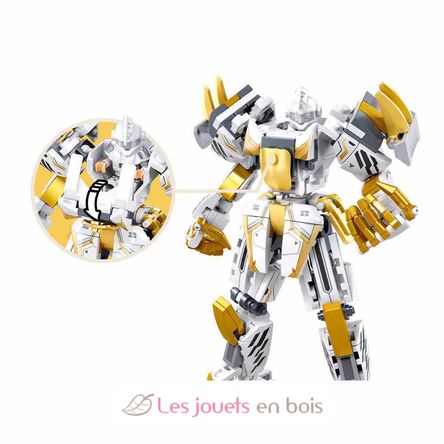 Robot PR Mecha 2in1 bianco giallo SL-M38-B1276 Sluban 4