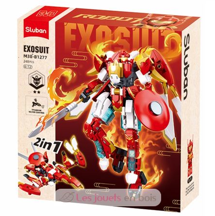 Robot PR Mecha 2in1 rosso bianco SL-M38-B1277 Sluban 1