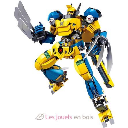 Robot Super PR Mecha giallo blu SL-M38-B1298 Sluban 2