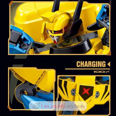 Robot Super PR Mecha giallo blu SL-M38-B1298 Sluban 6