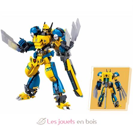 Robot Super PR Mecha giallo blu SL-M38-B1298 Sluban 4