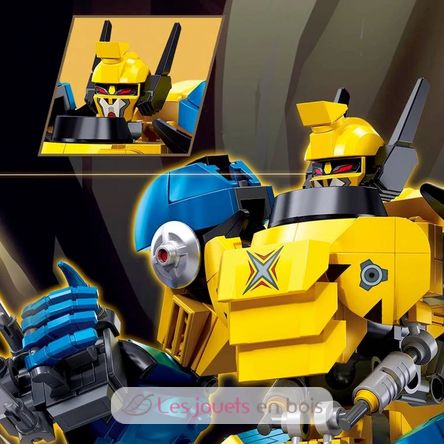 Robot Super PR Mecha giallo blu SL-M38-B1298 Sluban 7
