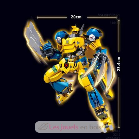 Robot Super PR Mecha giallo blu SL-M38-B1298 Sluban 10