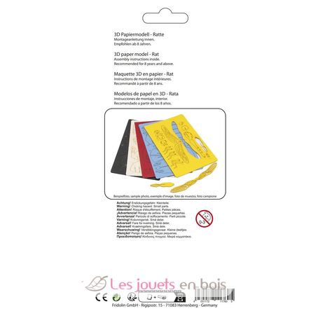 Modello 3D in carta Ratto FRI-11760 Fridolin 3