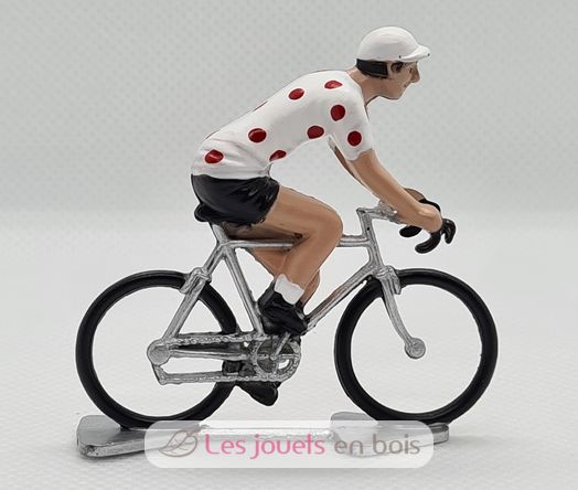 Figurina ciclista R maglia a pois FR-R2 Fonderie Roger 1