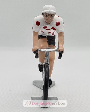 Figurina ciclista R maglia a pois FR-R2 Fonderie Roger 4