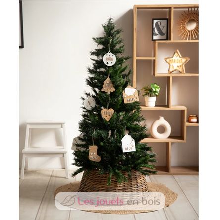 Palla di Natale cane personalizzabile, legno bianco VI-BN21 Vintiun 4
