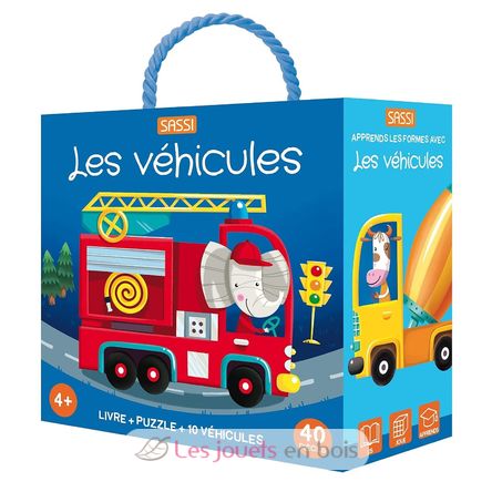 Libro e puzzle I veicoli SJ-305571 Sassi Junior 1