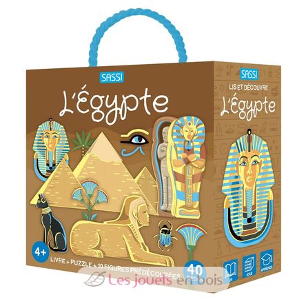 Libro e puzzle L'Egitto SJ-313736 Sassi Junior 1