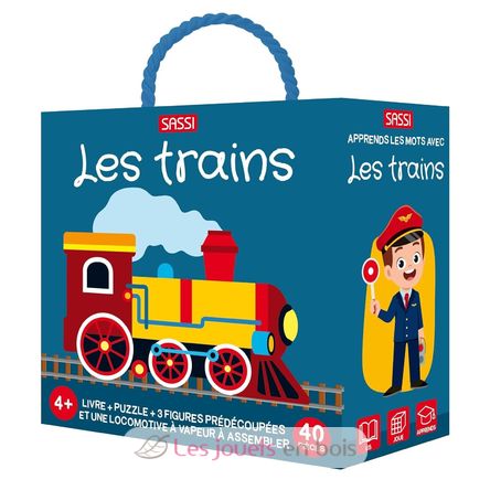 Libro e puzzle I treni SJ-329119 Sassi Junior 1