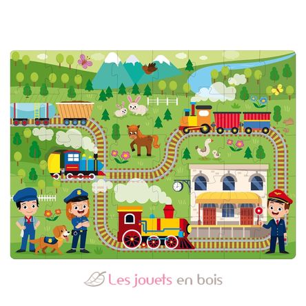 Libro e puzzle I treni SJ-329119 Sassi Junior 3