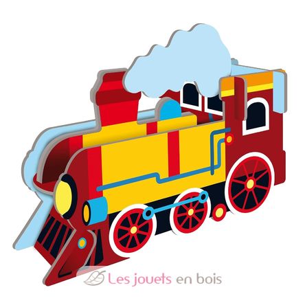 Libro e puzzle I treni SJ-329119 Sassi Junior 4