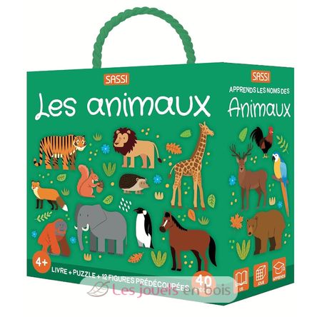 Libro e puzzle Gli animali SJ-355361 Sassi Junior 1