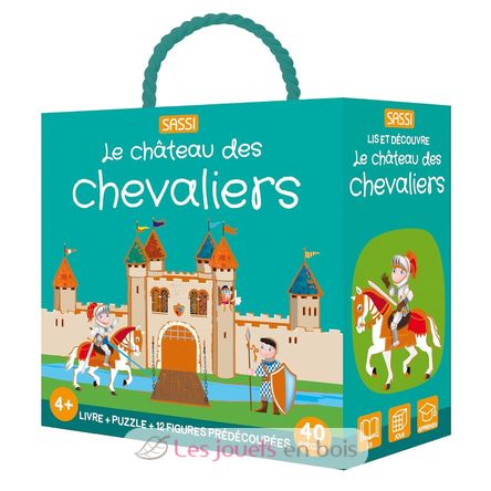 Libro e puzzle I cavalieri SJ-381193 Sassi Junior 1