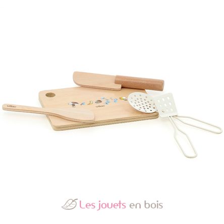 Set di pentole in legno e metallo V8181 Vilac 9