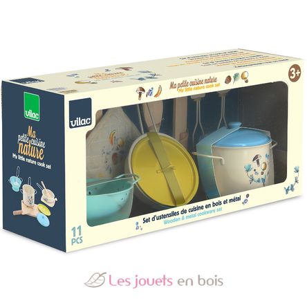 Set di pentole in legno e metallo V8181 Vilac 2