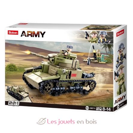 Army WWII - Carro armato italiano 2 in 1 SL-M38-B0711 Sluban 1