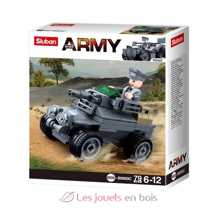 Army WWII - Veicolo blindato tedesco SL-M38-B0680C Sluban 2