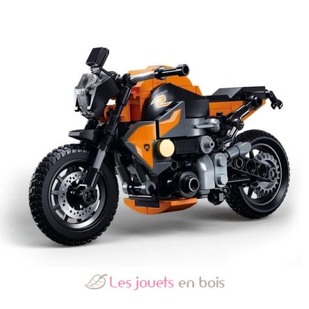 Model Bricks - Moto arancione SL-M38-B1130 Sluban 2