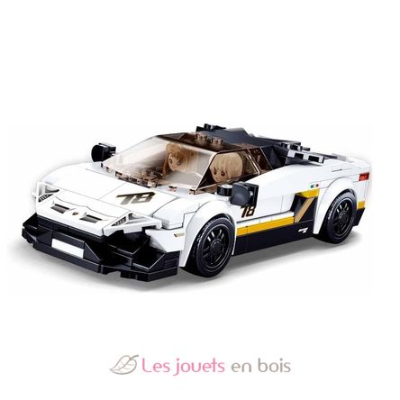 Model Bricks - Auto italiana bianca SL-M38-B0957 Sluban 2