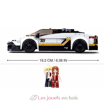 Model Bricks - Auto italiana bianca SL-M38-B0957 Sluban 5