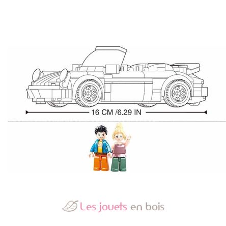Model Bricks - Auto sportiva tedesca gialla SL-M38-B1097 Sluban 5