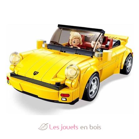 Model Bricks - Auto sportiva tedesca gialla SL-M38-B1097 Sluban 2
