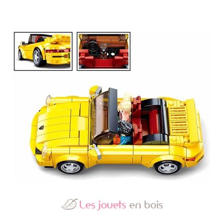 Model Bricks - Auto sportiva tedesca gialla SL-M38-B1097 Sluban 4