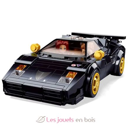 Model Bricks - Auto sportiva italiana nera SL-M38-B1098 Sluban 2