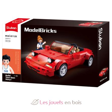 Model Bricks - Auto sportiva MX5 rossa SL-M38-B1128 Sluban 1