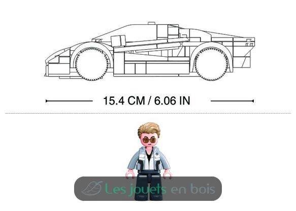 Model Bricks - Auto sportiva arancione SL-M38-B1127 Sluban 5