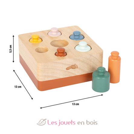Gioco a incastro con cilindri Montessori LE12932 Small Foot company 6