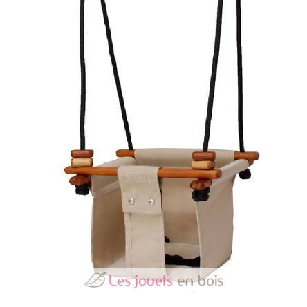 Altalena per bambini in legno e tessuto Beige SS-SL-B-EUR Solvej Swings 1