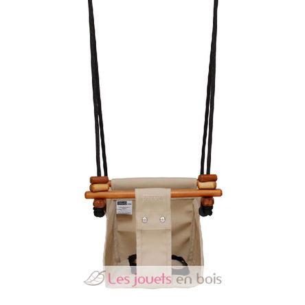 Altalena per bambini in legno e tessuto Beige SS-SL-B-EUR Solvej Swings 2