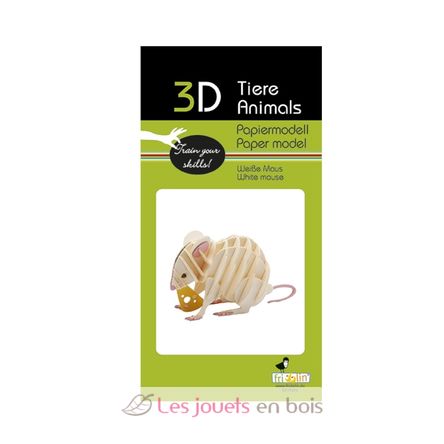 Modello 3D in carta topo bianco FRI-11689 Fridolin 2