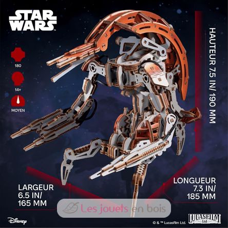 Droideka Star Wars modello meccanico U70275 Ugears 3