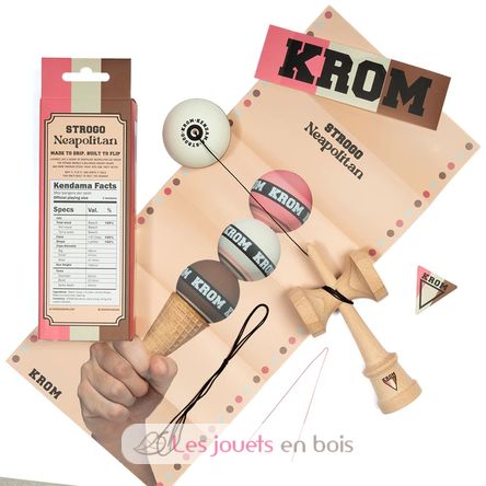 Krom Kendama Strogo Neapolitan Vanilla KROM-STR-VANILLA KROM Kendama 3