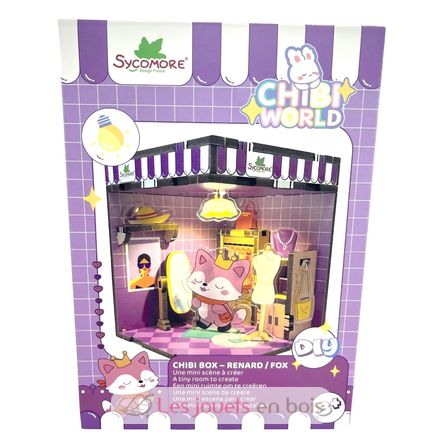 Mini scena da creare Chibi Box Gatto SYCREA090 Sycomore 1