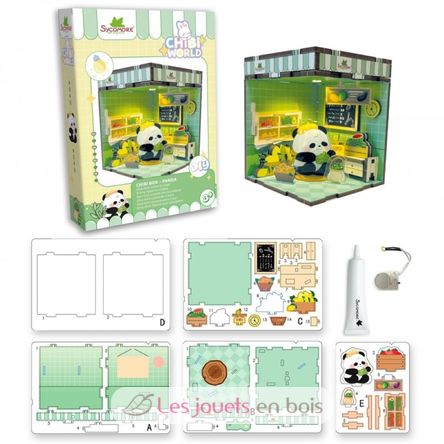 Mini scena da creare Chibi Box Panda SYCREA091 Sycomore 2