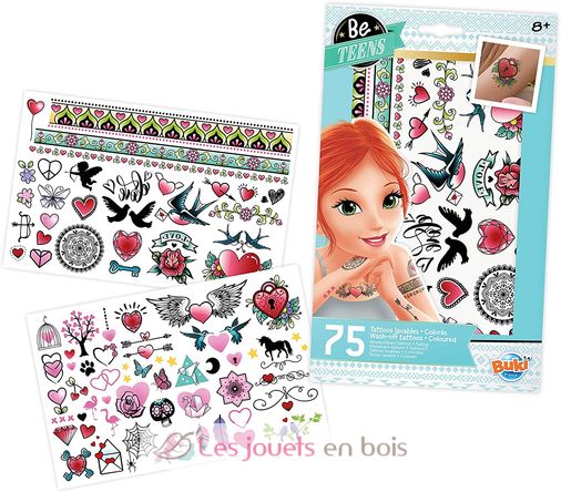 75 tatuaggi lavabili Colorés BUK-TA003 Buki France 1