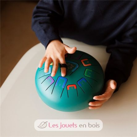 Tamburo a lingua 11 note turchese JCTMB08T Tambú 2