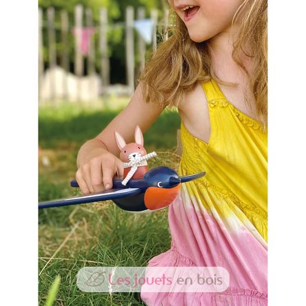 Rondine di legno e il suo amico coniglio TL8387 Tender Leaf Toys 7