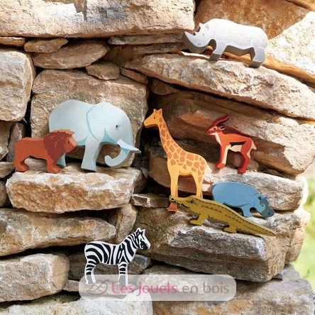Set di animali in legno Safari TL8475 Tender Leaf Toys 2
