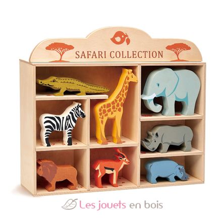 Set di animali in legno Safari TL8475 Tender Leaf Toys 1