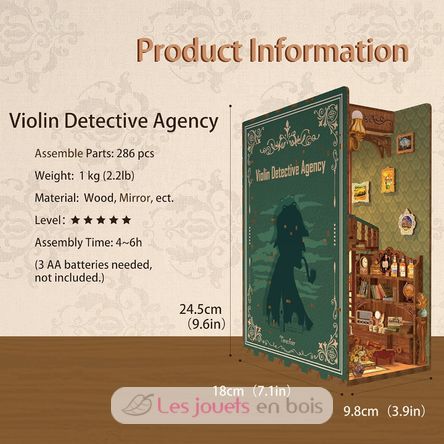 Book Nook Agenzia Investigativa Violin T-TQ117 Tonecheer 5