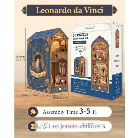 Book Nook Leonardo da Vinci T-TQ135 Tonecheer 4