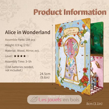 Book Nook Alice nel paese delle meraviglie T-TQ128 Tonecheer 4