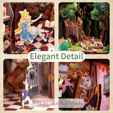 Book Nook Alice nel paese delle meraviglie T-TQ128 Tonecheer 7
