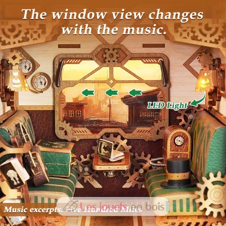 Book Nook Infinity Train Fantasia di vapore T-TQ442 Tonecheer 4