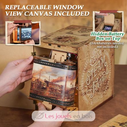 Book Nook Infinity Train Fantasia di vapore T-TQ442 Tonecheer 5